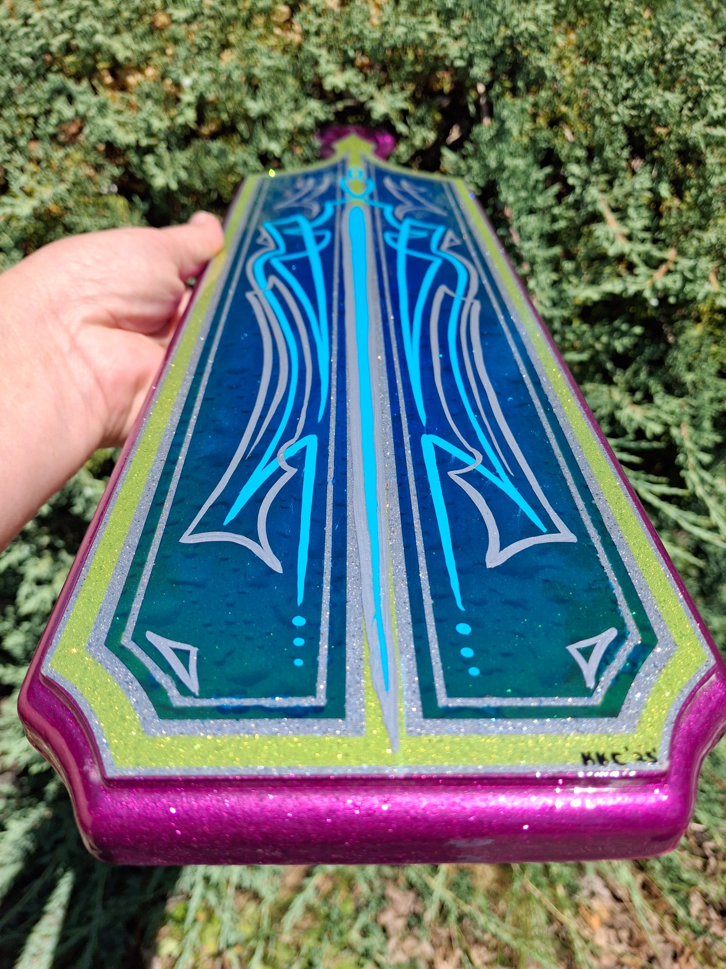 Blue & Purple Candy and Pinstriped Paddle