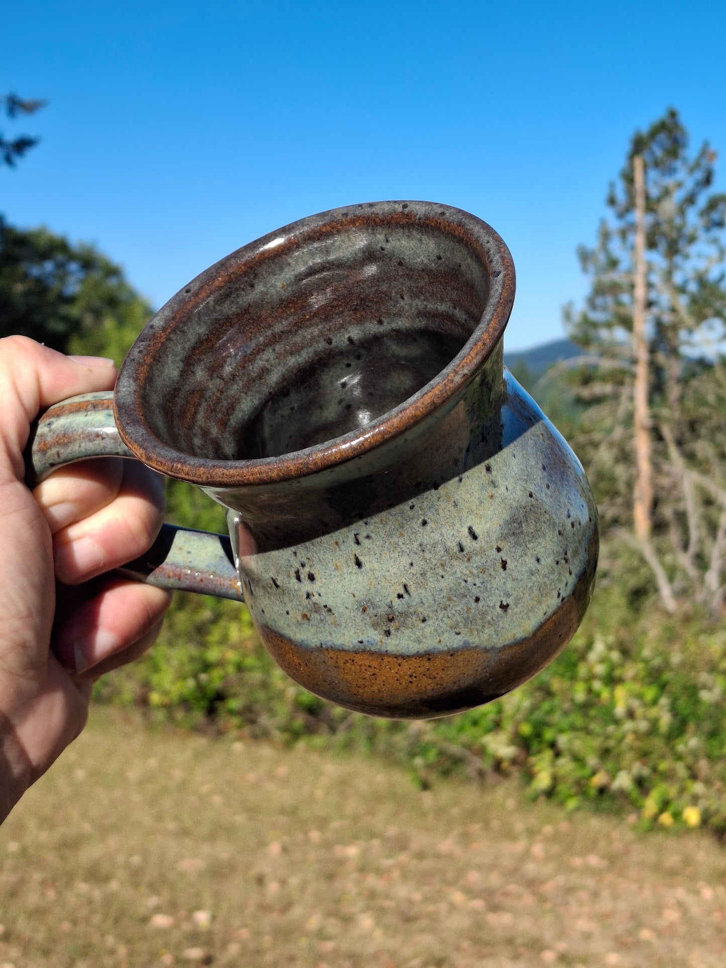 LIC 14 oz Blue & Green Coffee Mug
