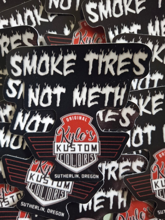 3" KKC Logo Smoke Tires Not Meth Sticker