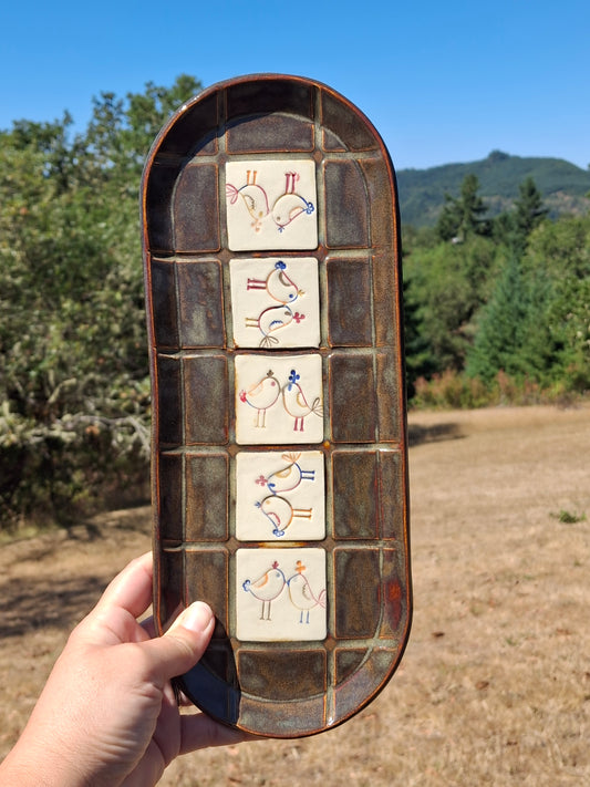 LIC 12" Lover Birds Platter