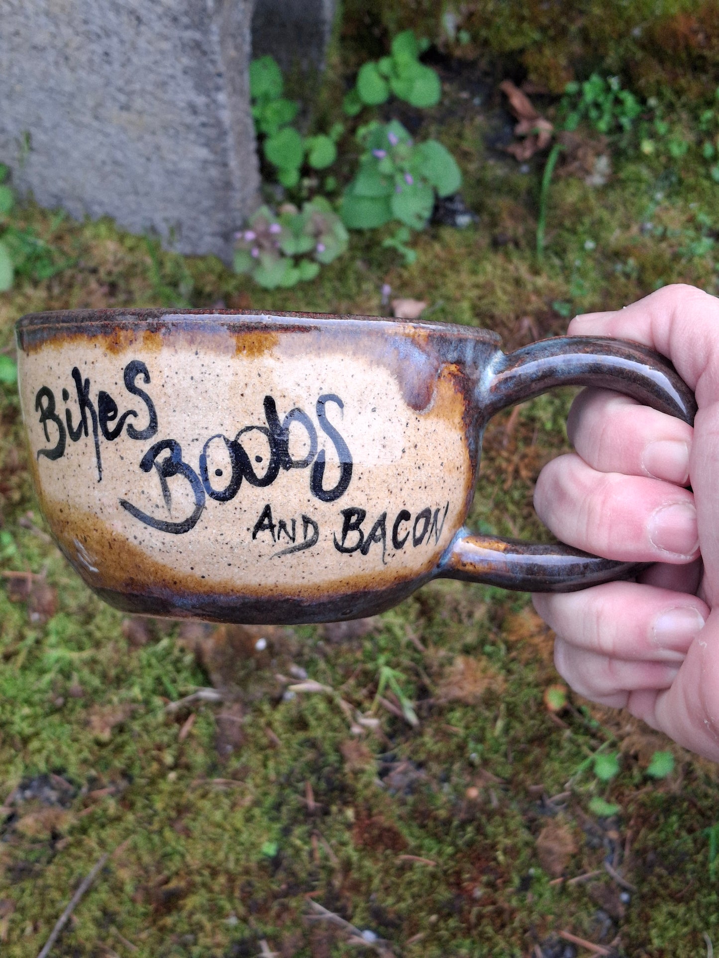 13 ounce Bikes, Boobs, & Bacon Ceramic Mug